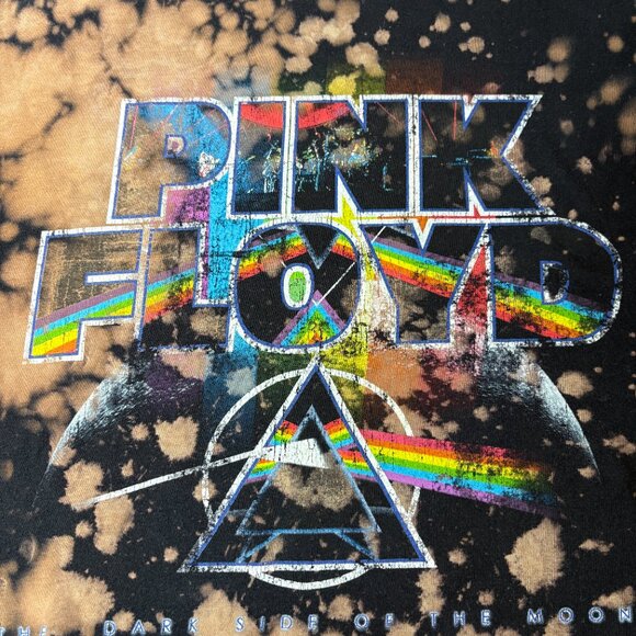 Pink Floyd Dark Side Of The Moon Bleach Dye T Shirt Mens Medium (SKU: 39M) - Picture 4 of 8